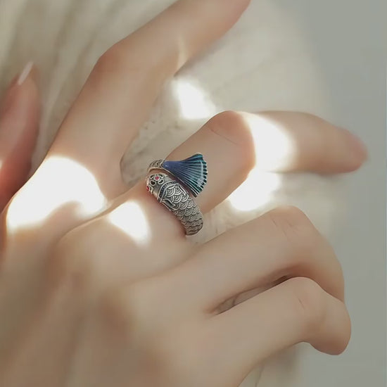 Adjustable Koi and Begonia Ring - Product Video