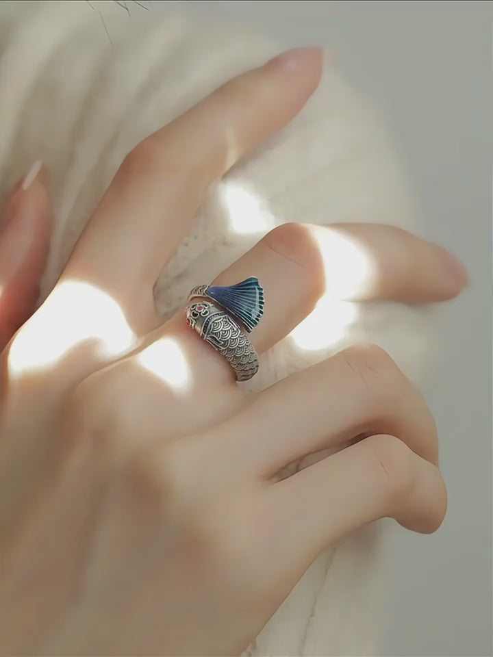 Adjustable Koi and Begonia Ring - Product Video