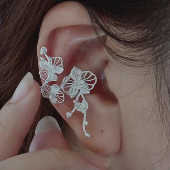 Video showing the Phalaenopsis orchid copper ear cuff
