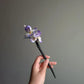 Handmade purple iris Ronghua floral hairpin
