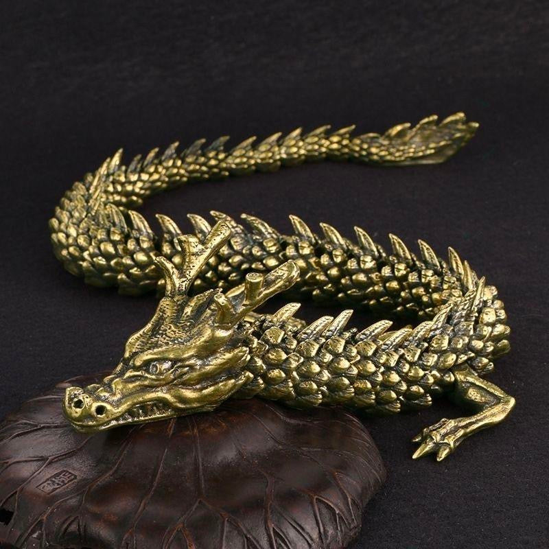 3d Movable Chinese Dragon Zodiac Ornaments - Brass