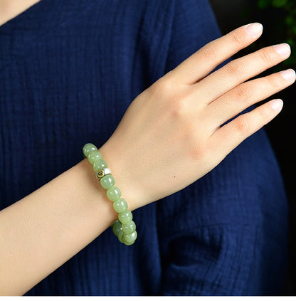 Hetian-Jade-Transferperle des Lebensbuddhas im chinesischen Horoskop