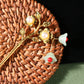 Branch Pearl Flower Hairpin - Copper Alloy