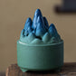 Chinese style retro Zen style ceramic mountain view color friend incense burner