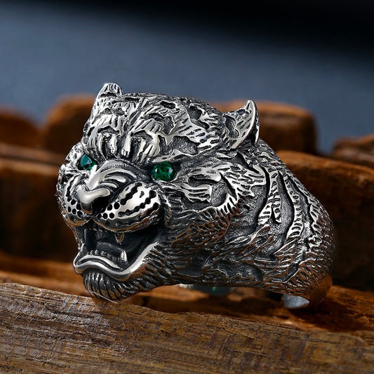 Tiger Ring - Sterling Silver